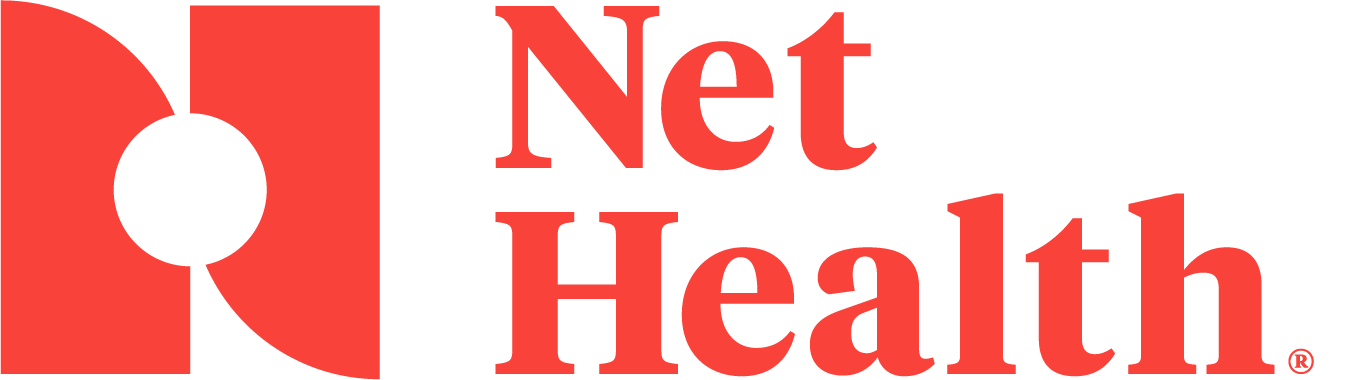 Net Health Logo in Red Transparent